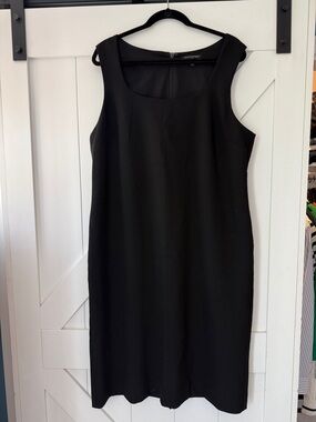 Classic Banana Republic Factory Black Sleeveless Shift Dress - 16 Tall